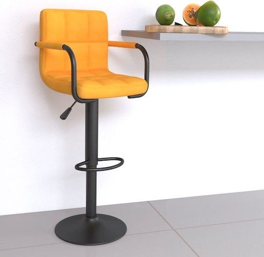 Scaune Bar cu Spătar & Înălțime Reglabilă Yellow / Mustard 48x47x90-111buc