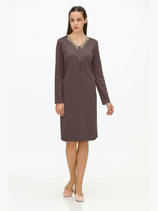 Vamp Winter Women's Nightdress Gray Sparrow