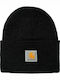 Beanie Beanie with Rib Knit in Black color