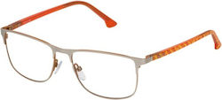 Police Eyeglass Frame Orange VPL396 0S34