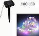 100 Lichterketten LED 11m. Mehrfarbige Solar in Zeichenfolge 1Stück