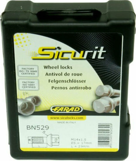 Farad Болтове за сигурност Sicurit BN328 M12x1.25mm Дължина 28мм