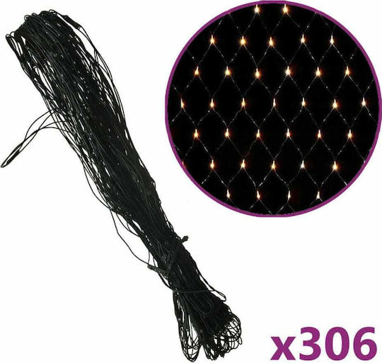 306 Lămpițe LED 3m. x 300buc Alb cald tip Plasă 1buc
