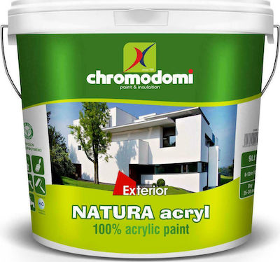 CHromodomi Natura Acryl Plastic Acrilyc Paint for Interior and Exterior Use White 750ml