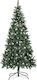 Snowy Christmas Green Tree with Trunk Base and Built in Branches H180pcs