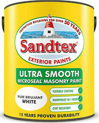 Sandtex Microseal Ultra Smooth Masonry Πλαστικό Χρώμα Ακρυλικό για Εξωτερική Χρήση 5lt Sandtex Microseal Ultra Smooth Masonry Πλαστικό Χρώμα Ακρυλικό για Εξωτερική Χρήση 5lt