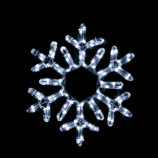 Aca Осветена Коледна Фигура Люспи Бяла 38x38x38см. Snowflake