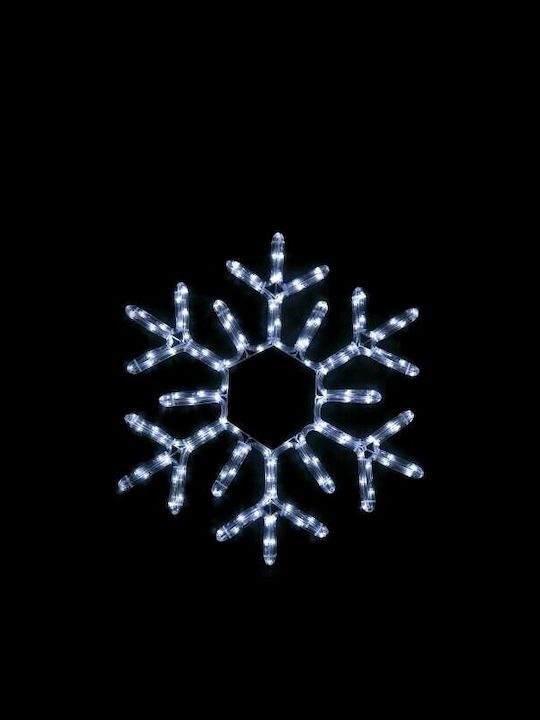 Aca Iluminată De Crăciun Figurină Fulg Albă Lungime 56cm. Snowflake