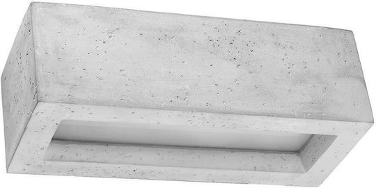 Sollux Vega Modern Lamp Wall with Socket E27 Gray 30x21x15.5cm