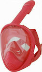 Bluewave Kids' Silicone Full Face Diving Mask Junior XS Red