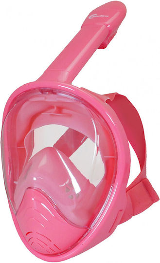 Bluewave Silicone Full Face Kids Diving Mask Junior Pink Transparent