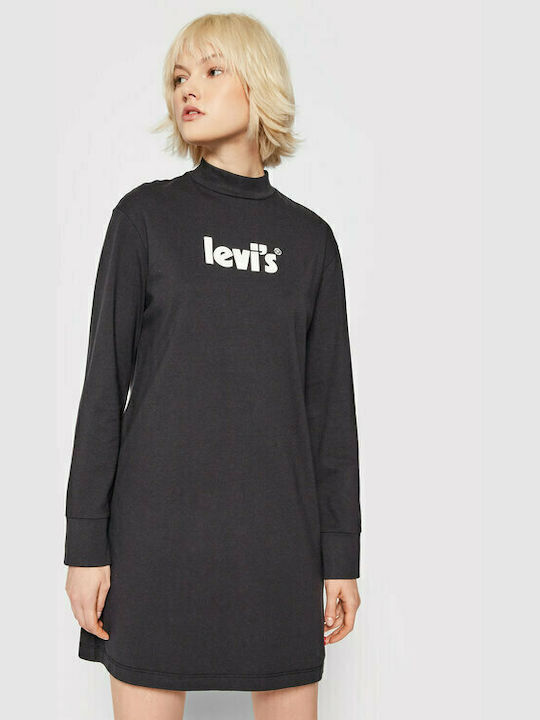 Levi's Mini All Day Φόρεμα Μακρυμάνικο Μαύρο