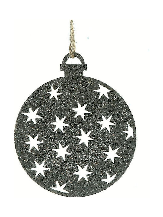 Christmas Ball Ornament Silver 11x11cm