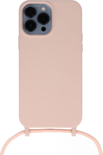 Vivid Liquid Lace Back Cover Silicone with Strap Nude (iPhone 13 Pro)