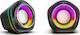 Aula N-107 2.0 Speakers with RGB 3W Black