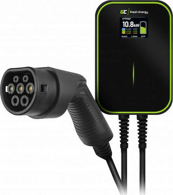 Green Cell EV14 Wall Mounted Three-Phase 22kW Charging Station with Built-in Cable Type 2