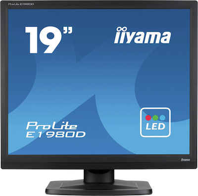 Iiyama ProLite E1980D-B1 TN Monitor 19" 1280x1024 cu Timp de Răspuns 5ms GTG