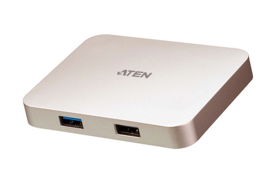 Aten USB-C Docking Station με HDMI 4K PD Φούξια (UH3235-AT)
