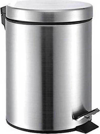 Delta Cleaning Metallic Waste Bin 20lt with Pedal Inox