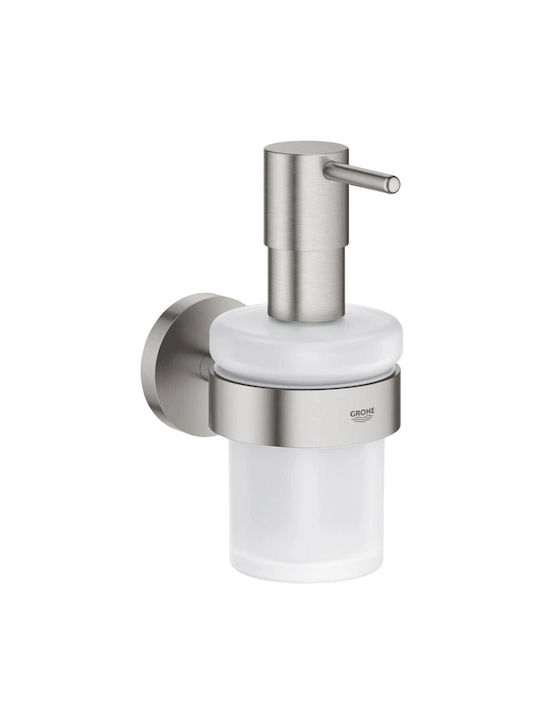 Grohe Essentials Επιτοίχιο Dispenser Γυάλινο Ασημί 160ml
