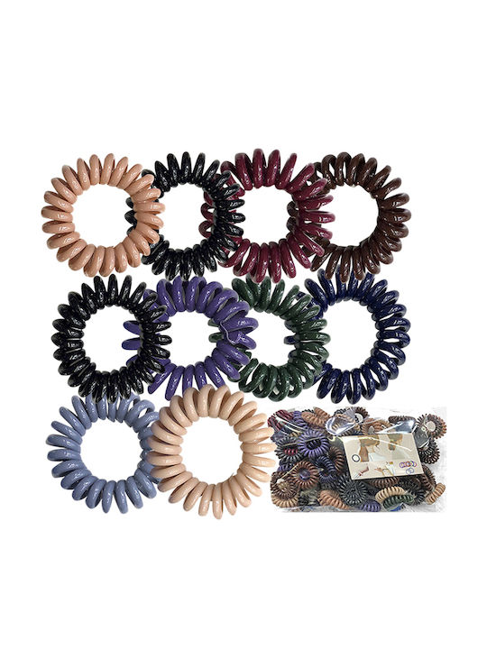 4teen-4ty Set Copii Elastice Spirală Colorate 50buc 401066