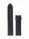 Hirsch Toronto Long Δερμάτινο Λουράκι Μαύρο 16mm