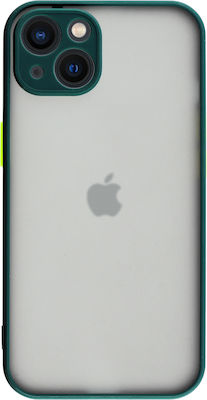 Lime Hardshell Camera Guard Back Cover Συνθετική Ανθεκτική Dark Green with Yellow Keys (iPhone 13)