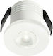 Gea Luce Glam Rotund Metalic Spot Încorporat cu LED Integrat și Lumină Alb Natural Alb 3.5x3.5cm. 1buc
