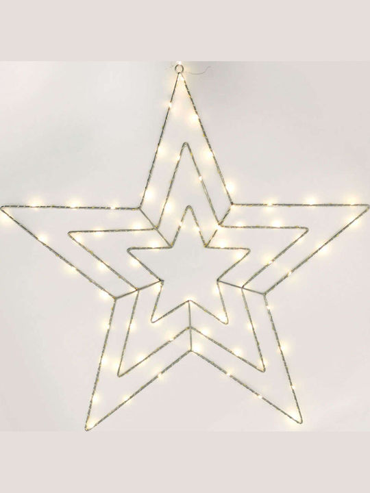 Aca Weihnachtlicher Dekorativer Anhänger Stern Beleuchtet Kunststoff Weiß 300x65.5cm 1Stück
