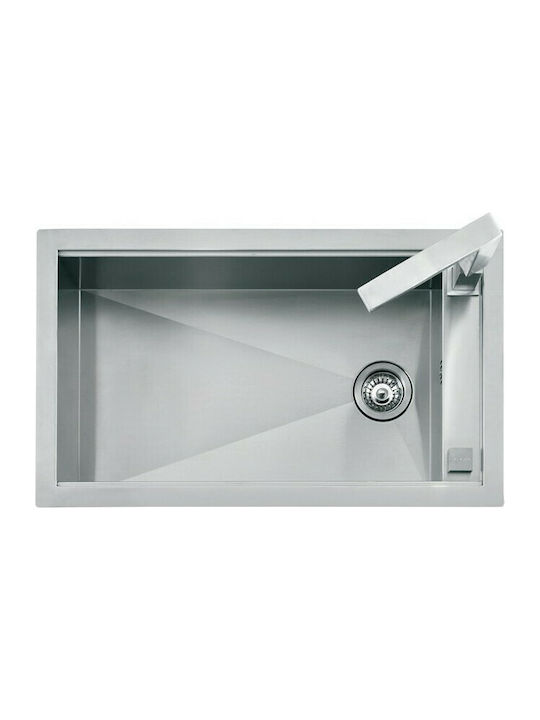 Macart Barazza Quattro N-100 Ένθετος Νεροχύτης Inox Σατινέ Μ86xΠ51cm Ασημί