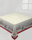 Vassiliadis Bros Joy Silver 1151 Christmas Tablecloth Fabric Red L140xW140cm.
