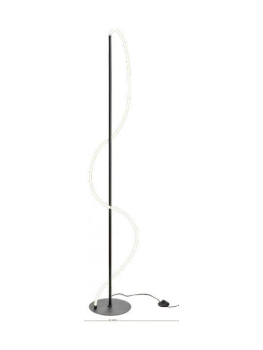 Redo Group Corral Μοντέρνο LED Φωτιστικό Δαπέδου Υ160xΜ25εκ. με Θερμό Λευκό Φως σε Μαύρο Χρώμα
