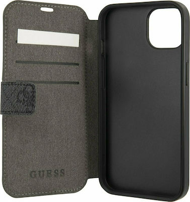 Guess 4G Metal Logo Synthetic Leather Book Gray (iPhone 13 mini)