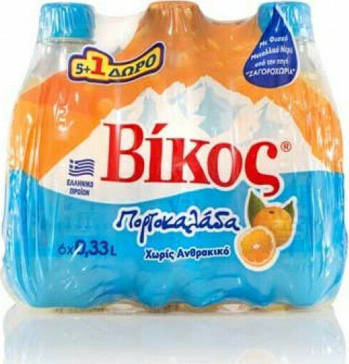 Βίκος Πορτοκαλάδα Χωρίς Ανθρακικό σε Μπουκάλι 6x330ml
