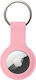 Holder Silicone Keychain Case for AirTag Pink