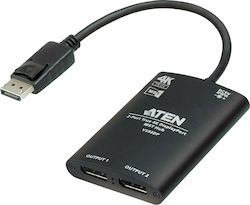 Aten VS92DP DisplayPort male σε DisplayPort 2x female