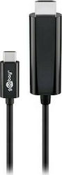 Goobay 77528 HDMI male - USB-C male 1.8m Μαύρο