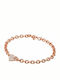 Michael Kors Premium Women's Bracelet Chain with Heart Design in Silver Gold Plated with Zircon 17cm