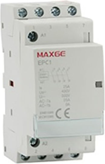Maxge EPC1 Ρεле за фаза Захранване 25Спецификация Четириполюсно с Напрежение 230V