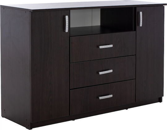 Μπουφές Adler Ξύλινος με Συρτάρια Wenge 120x45x85cm