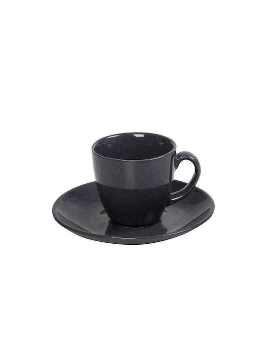 Espiel Essentials Ceramic Espresso Cup Set 90ml Anthracite