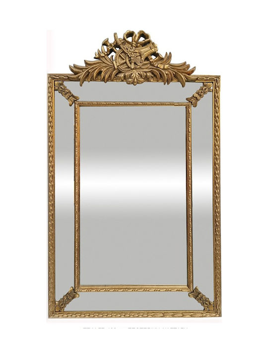 Papadimitriou Interior Καθρέπτης Τοίχου Ολόσωμος με Χρυσό Ξύλινο Πλαίσιο 130x77cm