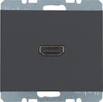 Hager Steckdose HDMI in Schwarz Farbe 3315437006