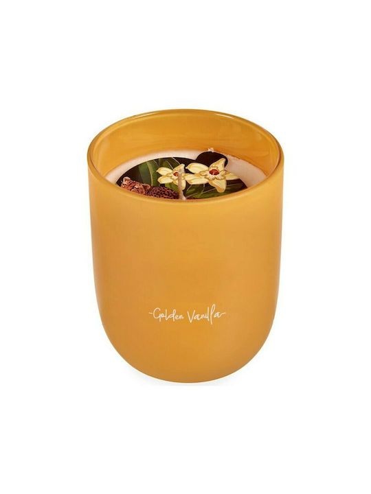 BigBuy Aromatic Candle In Jar With Golden Vanilla Perfume 120gr
