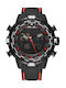 Weide Men's Watch 45mm Battery with Black Leather Strap