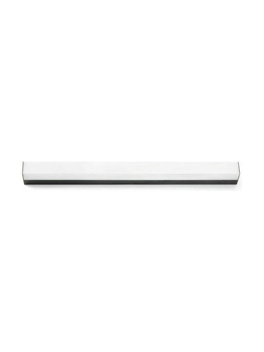 Faro Barcelona Nilo Modern Lamp Bathroom with Integrated LED and Warm White Light Black 60x4cm