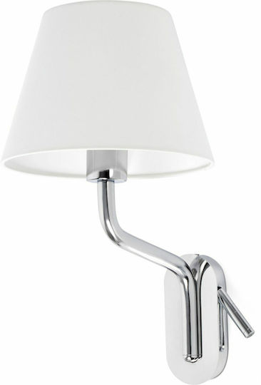 Faro Barcelona Eternal Classic Lamp Wall with Socket E27 and Switch White 21.5x29cm