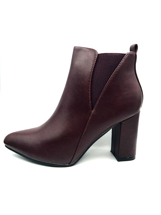 Boots Pointed with elastic Bordeaux