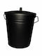 Home & Camp HCFT2199 Μεταλλικό Καλάθι Αποθήκευσης Ξύλων 21x21x32cm Μαύρο