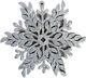 Silver Snowflake Christmas Ornament